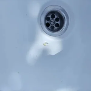 Caravan Corner Bathroom Sink with Taps and Waste - Image 3