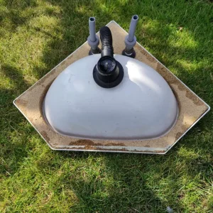 Caravan Corner Bathroom Sink with Taps and Waste - Image 4