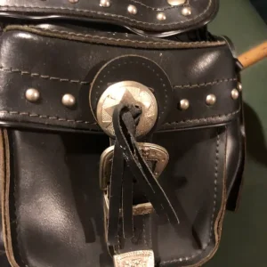 Leather motorbike pannier