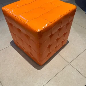 Orange Cube Footstool - Image 3