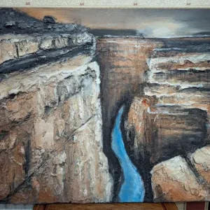 Textured Grand Canyon Original Canvas Painting - Image 2