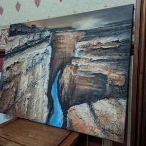 Textured Grand Canyon Original Canvas Painting - Image 5