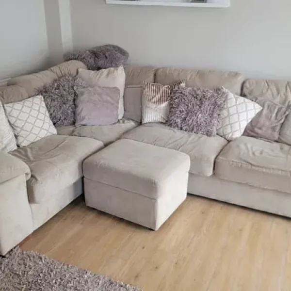 Corner Sofa, Footstool and Armchair