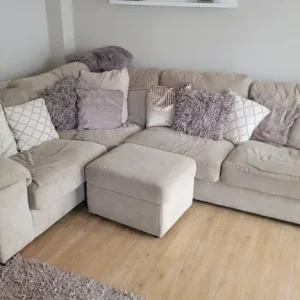 Corner Sofa, Footstool and Armchair