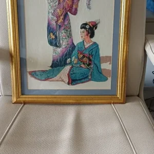 Crosstich picture of two Chinese ladies - Image 2