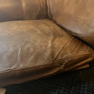 Leather 2-seater sofa - Image 4
