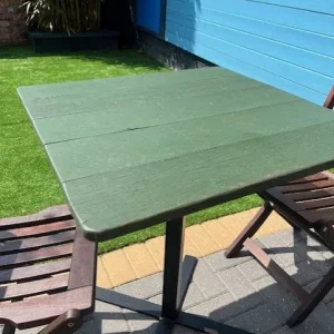 Garden bistro set with camping chairs and sun lounger - Image 4