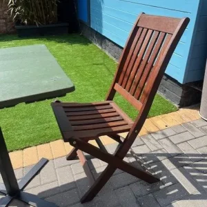Garden bistro set with camping chairs and sun lounger - Image 6