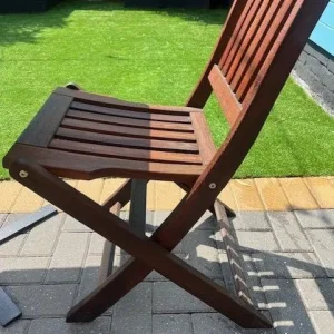 Garden bistro set with camping chairs and sun lounger - Image 8