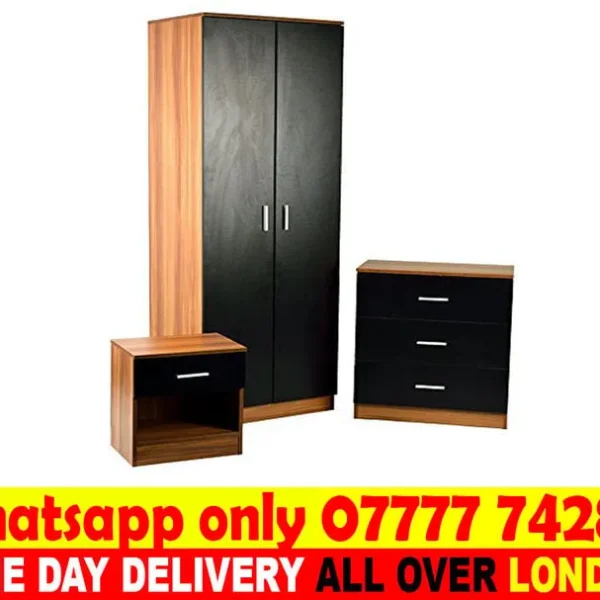 Bedroom wardrobe with mirror