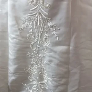 Hilary Morgan wedding dress with hoop and veil - Image 3