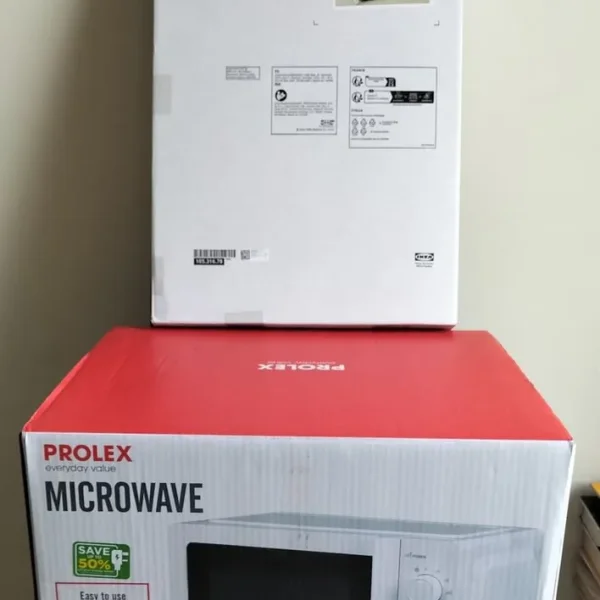 Microwave and shelf unit