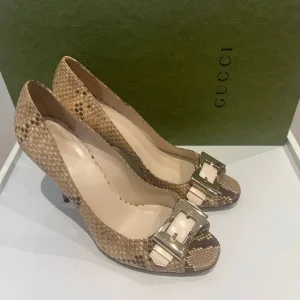 Gucci Snakeskin Heels - Image 7