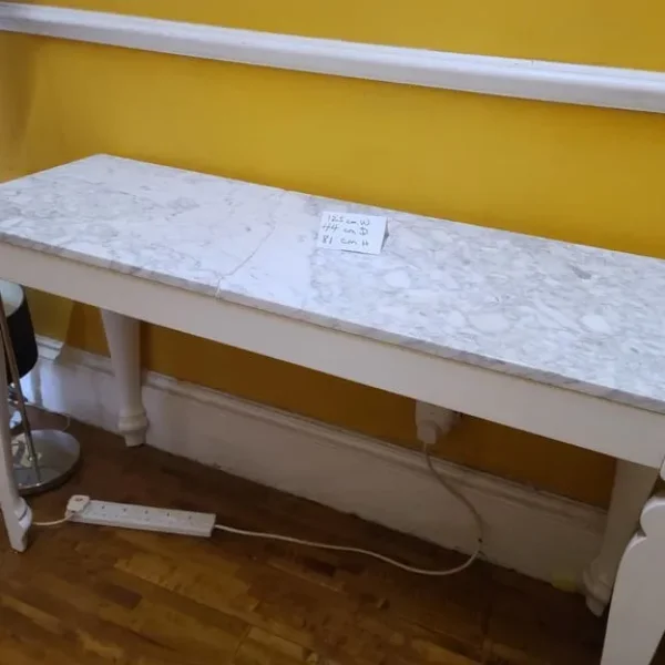 Marble topped side table