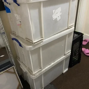 3 x heavy duty plastic storage containers - Image 2
