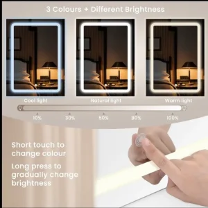 White Vanity Dressing Table with LED Mirror & Storage – Modern & Stylish - Image 3