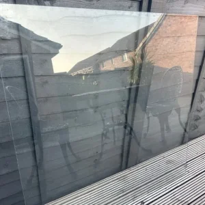 Square glass table topper
