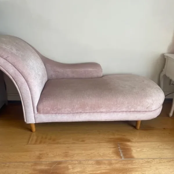 Pink Laura Ashley chaise lounge chair