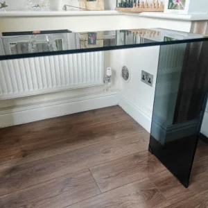 Black Glass Console Table - Image 5