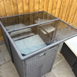 8 seater rattan garden cube set