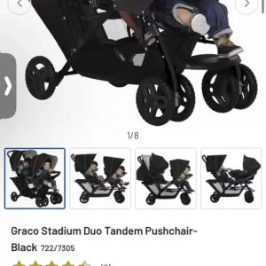 Graco Stadium Duo Tandem Pushchair - Image 6