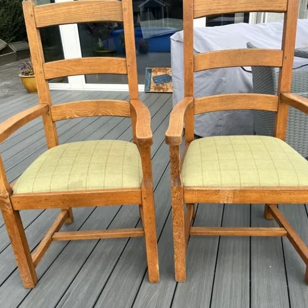 2 Oak Carver Chairs