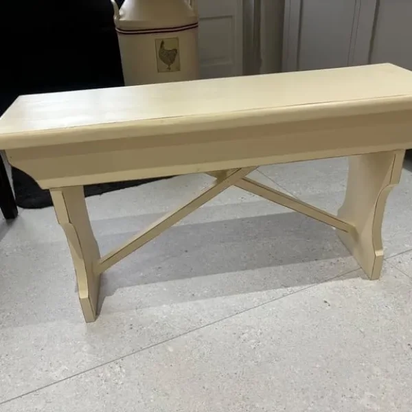 Hand-painted wooden bench