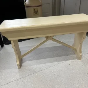 Hand-painted wooden bench