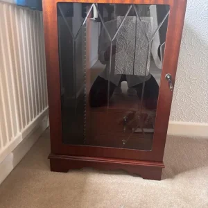 Wood/Glass Music Cupboard