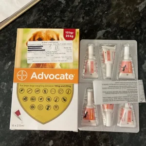 Advocate dog flea treatment x6 250ml 10-25kg