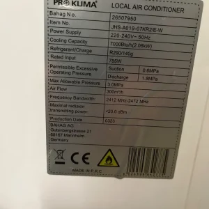 Pro Klima portable air conditioner - Image 7