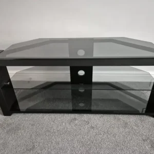 Tv stand with glass shelves - Image 2
