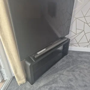 Tv stand with glass shelves - Image 4