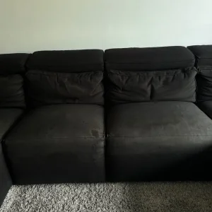 2 x large black modular sofas by Living Interiors - Image 3