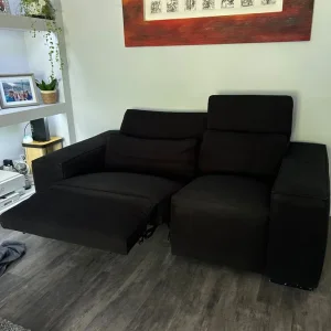 2 x large black modular sofas by Living Interiors - Image 7