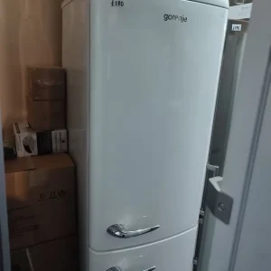 TALL WHITE GORENJE 60CM WIDE RETRO STYLE FROST FREE FRIDGE FREEZER