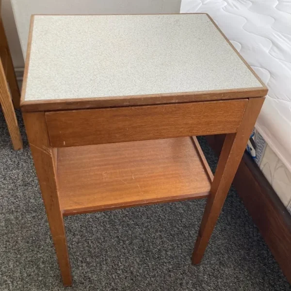 Formica topped wooden side table