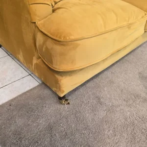 Pelyton Gold Ochre Mustard Velvet Sofa - Image 3