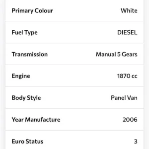 Vauxhall Vivaro Panel Van 2006 Manual 1870cc