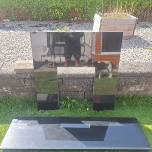 Black granite fire surround and hearth