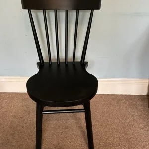 Black Wooden Dining Chair - Image 2