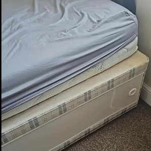 single bed with mattress