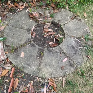 Garden paving slabs