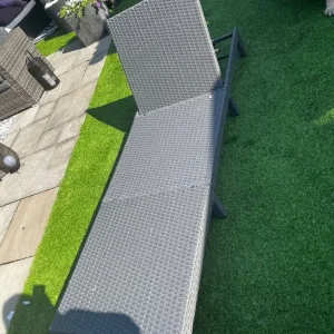 Ratten Sun lounger with cushion - Image 3