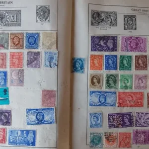 3 postage stamp albums with thousands of old stamps - Image 2