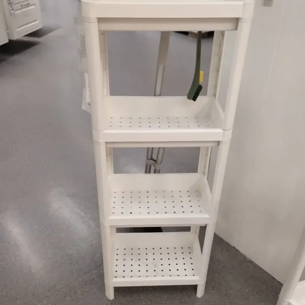 As-New White Plastic Storage Shelving Unit