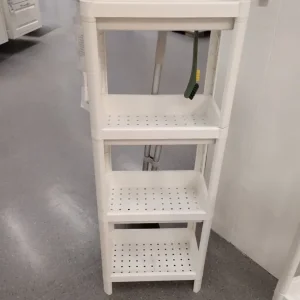 As-New White Plastic Storage Shelving Unit
