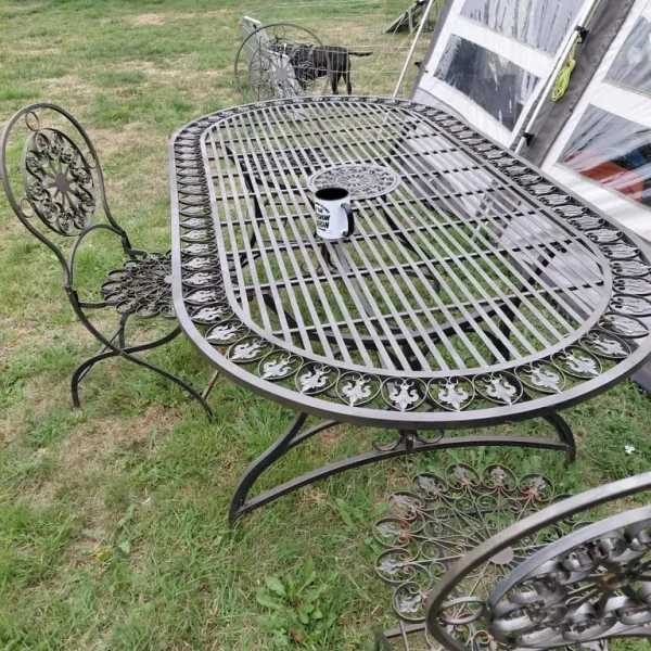Large garden table with 3 +1 chairs