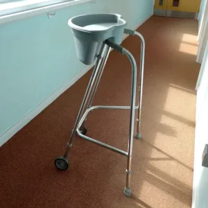 Walking frame and caddy with storage tray - Image 3