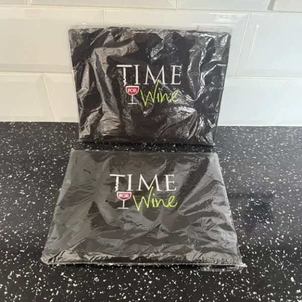 2 x New Sealed TIME FOR WINE Waist Tie Aprons